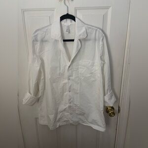 SKIMS White Button Down Shirt for Women